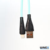 Global CA30 USB to Lightning Hızlı Data ve Şarj Kablosu 2.4A Mavi