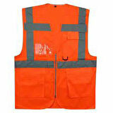 TEMA MÜHENDİS TİPİ İKAZ YELEĞİ CEPLİ TURUNCU