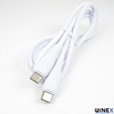 Global CA120 PD20W 3A Type-C to Type-C Data ve Hızlı Şarj Kablosu Beyaz