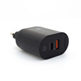 Global Dijital Göstergeli PD20W Type-C+UsbA Çift Çıkışlı Şarj Aleti Başlığı WNE0128