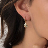 İstiridye Sallantılı Küpe