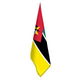 Mozambik Bayrağı - Ofis-makam-toplantı Odaları - Saçaklı Makam Bayrağı