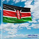 Kenya Bayrağı - 100x150 Cm (1 Metre X 1,5 Metre) - Raşel Kumaş