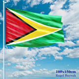 Guyana Bayrağı - 100x150 Cm (1 Metre X 1,5 Metre) - Raşel Kumaş