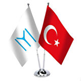 Beyaz; Kayı Türk Boyu Ve Türkiye - Masa Bayrağı