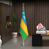 Karakalpakistan Cumhuriyeti Bayrak -ofis -makam-toplantı Odaları -direkli -saçaklı Makam Bayrağı