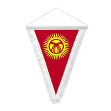Kırgızistan Cumhuriyeti Hatıra Üçgen Flama Bayrak