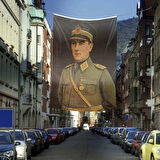 Üniformalı Gazi Mustafa Kemal Atatürk Poster Cephe Bayrak-4x6 Metre