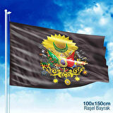 Siyah Osmanlı Arması Sancağı Bayrak - 100x150 Cm (1 Metre X 1,5 Metre)