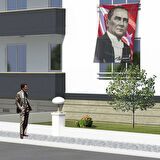 Mustafa Kemal Atatürk Ay-yıldız Poster Dış Cephe Bayrak Ata19
