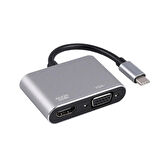 Global 2in1 Type-C to 4K HDMI + VGA Çevirici ve Dönüştürücü Adaptör WNE0119