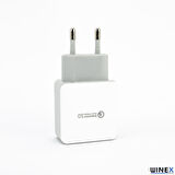 Global X88 UsbA Quick Charger 3.0 UsbA to Type-C Kablolu Hızlı Şarj Aleti Set