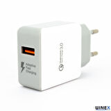 Global X88 UsbA Quick Charger 3.0 UsbA to Type-C Kablolu Hızlı Şarj Aleti Set
