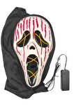 Halloween Maske Çığlık Neon Model Lüks Pilli ark.t