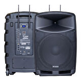 Westa WAP-15505 400W 2 Yollu Hoparlör Taşınabilir Kabin Hoparlör Ses Sistemi Bluetooth 2 Mikrofonlu
