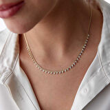 Gurmet Zincire Triangle Taşlı Kolye