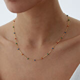 Renkli Sıra Toplu Kolye