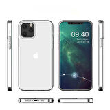 iPhone 12 Pro Kılıf İnce ve Esnek Şeffaf Süper Silikon