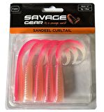 Savage Gear LB Sandeel Curltail 10cm Pink Glow Back 5 Adet Orak Kuyruk