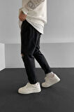 Boyfriend Rahat Kalıp Kot Pantolon - Siyah