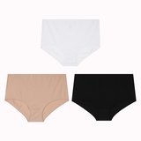 Büyük Beden Yüksek bel 3lü Bato Slip Pamuklu Külot