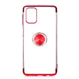 Galaxy M51 Kılıf Kenarları Renkli Yüzüklü Manyetik Silikon