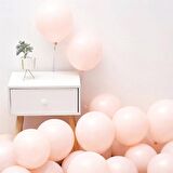 Açık Somon Rose Gold Krom Konfetili Balon Zincir Seti + Somon Balon Zincir Seti