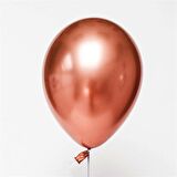Açık Somon Rose Gold Krom Konfetili Balon Zincir Seti + Somon Balon Zincir Seti