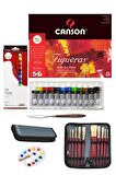 Canson Figueras 19x25cm Blok 290gr 10 Yp Daler Rowney Simply Çantalı Fırça Seti Yağlı Boya Gereçleri