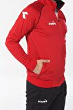 Diadora Mundial - Erkek Kırmızı Likralı Eşofman Takımı - MundialKamp