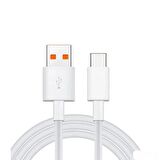Global 6A 100W UsbA to Type-C Hızlı Data ve Şarj Kablosu Beyaz