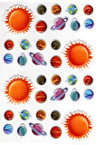 Sticker Kabartmalı A4 Boyutunda Stiker Defter, Planlayıcı Etiket-(lim507) - Güneş sistemi, Gezegenler