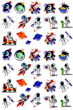 Sticker Kabartmalı A4 Boyutunda Stiker Defter, Planlayıcı Etiket-(lim538) - Astronot
