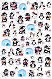 Sticker Kabartmalı A4 Boyutunda Stiker Defter, Planlayıcı Etiket-(lim545) - Sevimli Penguen