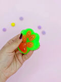 Sevimli Küçük Squishy Kedi Pati Sıkma 7 cm Pati Sukuşi - Yeşil