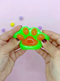 Sevimli Küçük Squishy Kedi Pati Sıkma 7 cm Pati Sukuşi - Yeşil