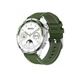 Global RW44 Watch GT4 Amoled Ekran Android İos HarmonyOs Uyumlu 3 Kordonlu Akıllı Saat Yeşil WNE0889