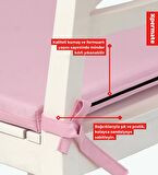 XPERMATE Fermuarlı Sandalye Minderi Su İtici Kumaş 40x40 cm Sünger Sandalye Minderi Bağcıklı Pembe
