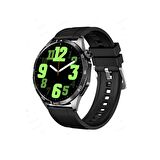 Global RW44 Watch GT4 Amoled Ekran Android İos HarmonyOs Uyumlu 3 Kordonlu Akıllı Saat Siyah WNE0888