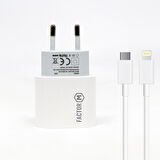 Global PD20W Quick Charger 20W Type-C to Lightning 2M Kablolu Şarj Set Beyaz