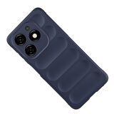 Tecno Spark 20/20C Kılıf Esnek TPU Oyuklu Arka Yüzey Tasarımlı Etnik Silikon Kapak