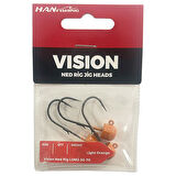 HanFish Vision Ned Rig Light Orange Jig Head 3/0 No - 7 Gr - 3 Adet