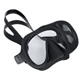 Shufa Temper Camlı Silikon Dalış maskesi (Siyah)