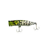 Fujin Salt Popper 70mm 9.5gr Su Üstü Maket Balık 188 Green Back Clear