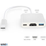 Global 5in1 Type-C Hub Port HDMI 3xUSB 3.0 Adaptör WNE0115
