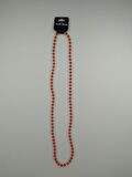 PARTİ KOLYE BONCUK 80CM KIRMIZI METALİK