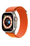 Apple Watch 7 45mm Renkli ​​​​KRD-74 Hasır Tokalı Kordon