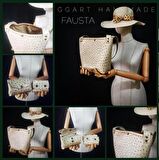 Hakiki Deri El Yapımı Bayan Çanta, Kadın Omuz Çantası, Çapraz Çanta, Tote Bag Çanta Set GG3