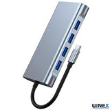 Global 11in1 Hub Type-C to 4K HDMI/UsbA 3.0/TF SD/VGA/3.5mm AUX/PD Şarj/RJ45 Ethernet Dönüştürücü Adaptör WNE0002