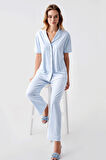 Freshness 324 Kadın 4'Lü Sabahlıklı Şorlu Pijama Takımı